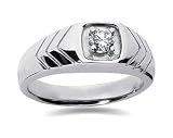 0.25 CTW Men's Diamond Ring in Platinum