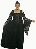 Black Brocade Dress Adult Deluxe Costume