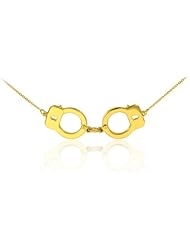14k Gold Handcuff Necklace