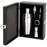 41 Wyndham House 5pc Bar Set in Wood Case by Maxam