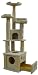 All-in-One Kitty Care Center 3 Seater - for Litterbox, Feeding  Play : Lower Sisal Posts 2 LOWER SISAL POSTS : Opening LEFT OPENING : Pawprints NO PAWPRINTS : Size 10 INCH LITTER ENTRY HOLE