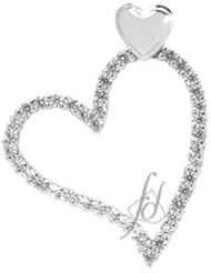 0.75 Ct Round Cut Diamond Heart Shaped Pendant 14k SI2