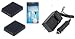 ValuePack (2 Count): Superior Quality Replacement Battery PLUS Mini Battery Travel Charger for Specific Digital Camera and Camcorder Models / Compatible with PENTAX D-LI106, X90, RICOH DB-65, GR Digital III, SAMSUNG HMX-R10, IA-BH125C Charges with Intelligent Charge Technology - Includes Car Adapter, Camera/Lens Cleaning Kit and TWO Batteries