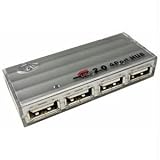 Cables Unlimited 4-Port USB Hub With Power - 4 x 4-pin USB 2.0 USB Downstre ....