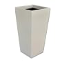 Fiberglass Planter - Edinburgh Style, Tall Column Planter, Sand White Color, 26"