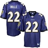 Reebok NFL Equipment Baltimore Ravens #22 Samari Rolle Purple Replica Jersey