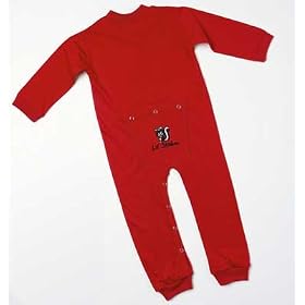 Lil' Joey Toddler Red Union Suit with Embroidery