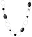 Sterling Silver Black Onyx, Labradorite and Hematite Endless Necklace, 36"