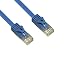 Kentek 1 Feet FT CAT6A UTP Patch Cable 24 AWG 600 MHz 10G 10Gbps Category 6a Unshielded Twisted Pair Snagless Molded Boot Ethernet RJ45 Network Internet Cord Blue