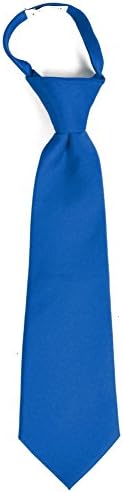 Boy's Solid Color Poly Zipper Tie