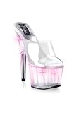 6 1/2 Inch Heel Slip-On Mule Women's Size Shoe With Motion-Activated Lights