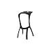 Baxton Studio Zinley Molded Plastic Modern Bar Stool, Black, Set of 2