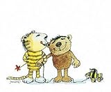 Janosch, Tiger und Bär 40x30, Hochwertiger Kunstdruck
