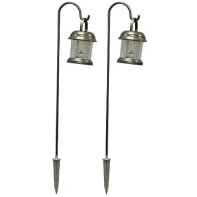 Tricod Stainless Steel Cylinder Lantern Solar Light, Pack of 2 by Tricod