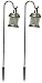 Tricod Stainless Steel Cylinder Lantern Solar Light, Pack of 2