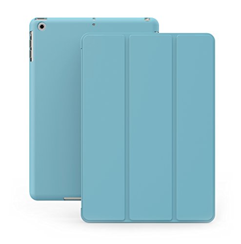 KHOMO iPad Mini / Mini 2 Retina / Mini 3 Case - DUAL Blue Super Slim Cover with Rubberized back and Smart Feature (Built-in magnet for sleep / wake feature) For Apple iPad Mini Tablet