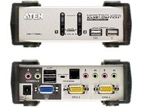 ATEN 2-Port USB KVMP Switch with Audio Support, Cables Included CS1732A (Silver) ATEN 2-Port USB KVMP Switch with Audio Support, Cables Included CS1732A (Silver)