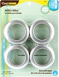 Dritz 1-9/16-Inch Inner Diameter Curtain Grommets, 8-Pack, Brushed Silver