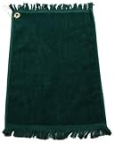 Golf Towel w/ Fringe & Grommet 11x18 Velour Forest NEW