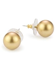 Carolee "Gold Pearl Basics" Simulated Pearl 12mm Gold Pearl Stud Earrings