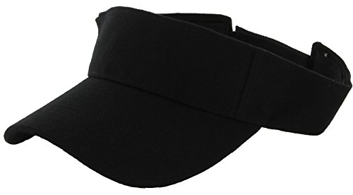 Dealstock Plain Men Women Sport Sun Visor Adjustable Velcro Cap (29+ Colors)