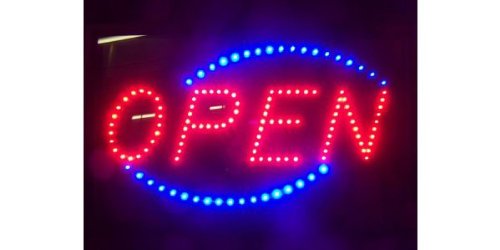 Horizontal Open LED Sign (Red & Blue) (16