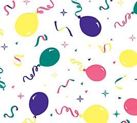 Celebrate Balloons and Streamers (24"w X 100"l) Cellophane Roll