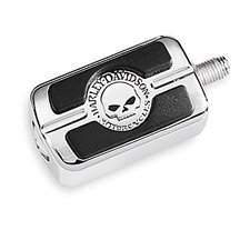 Harley Davidson Willie G.Â® Skull Shifter Peg. Black rubber pads, polished and chrome-plated Skull Collection. Surrounded by 