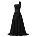 Fashion Plaza Girls A-line Chiffon One Shoulder Flower Girl Dress for Wedding K0078