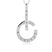 10K White Gold 0.17 Carat Diamond Pendant with 18 Chain