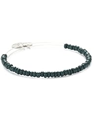 Alex and Ani "Collegiate" Green Color Beaded Expandable Wire Bangle Bracelet