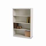 Metal Bookcase, 52-1/2 High, Three Adjustable, One Fixed Shelf, Putty (TNN110065)