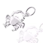 925 Sterling Silver Jewelry, Gleaming Crab Charm, Adjustable Fit, Plus Free Special Gift Pouch