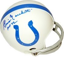 Gino Marchetti Autographed/Hand Signed Baltimore Colts TB 2bar Mini Helmet HOF 72