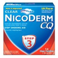 NicoDerm CQ Smoking Cessation Aid Clear Patch Step 3 with 7 mg - 14 ea