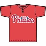 Majestic MLB Crewneck Replica Jersey (T-Shirt)-Philadelphia Phillies Medium