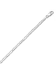 Sterling Silver 18 Inch Figaro 80 Chain Necklace - 3.0mm Wide