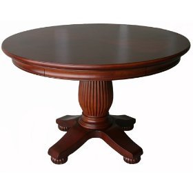 Playcraft Fairfield-Dark Cherry round 3 in 1 pedestal game table, dining poker chess... by
