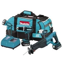 Makita LXT407 18-Volt LXT Lithium-Ion 4-Tool Cordless Combo Kit
