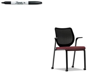 KITHONN606NT69SAN30001 - Value Kit - The HON Company HON Nucleus Multi-Purpose Stacking Chair, Wine (HONN606NT69) and Sharpie Permanent Marker (SAN30001)