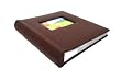 Deluxe Leather Photo Album with Faux Suede Interior Lining - Stores 300 Pictures