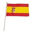 Spanish Navy State and War Ensign - 1785-1931 - 12in x 18in Stick Flag