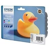 Epson T055640 original multipack comprising T0551 black T0552 cyan blue T0553 magenta red T0554 yellow for Stylus Photo R240/RX420/RX520