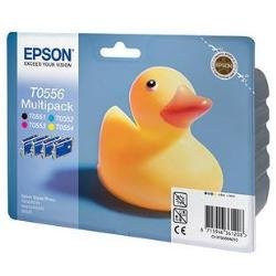 Epson T055640 original multipack comprising T0551 black T0552 cyan blue T0553 magenta red T0554 yellow for Stylus Photo R240/RX420/RX520