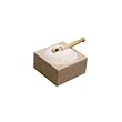 Boxwood Salt Box, Designed and Manufactured for Berard France, Olive Wood Salt Spoon Included