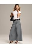 Spiegel Spiegel Cropped Pinstripe Wide Leg Pants