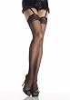 Sheer Thigh High Nylon Stocking With Lace Top