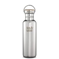 Klean Kanteen 27 -Ounce, Bamboo Cap, Mirrored Stainless Steel Water Bottle