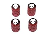 Alien - Tire Rim Valve Stem Caps - Red