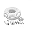 Ex-Pro Ariel Extension Kit for TV FM - 25m - including Y Adapter, Cable tacks, Male fittings, Female adapter and 25m of quality coax white cable.